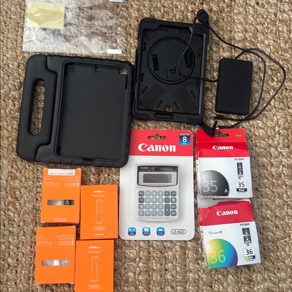 USB PORTABLE CHARGERS CALCULATOR IPAD CASE LAPTOP STAND IPAD PENCIL BUNDLE